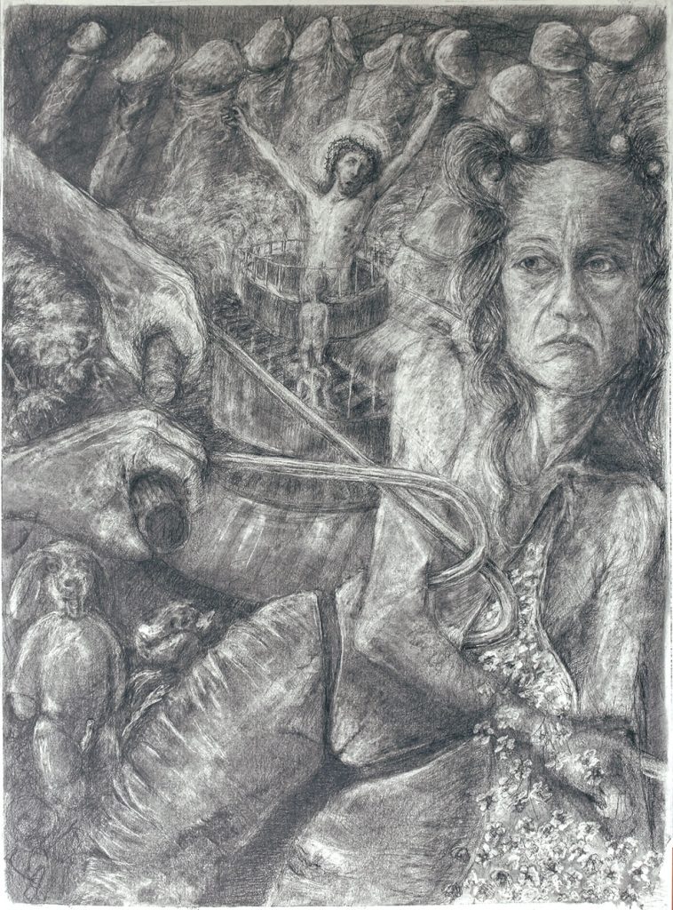 drawing with a figur