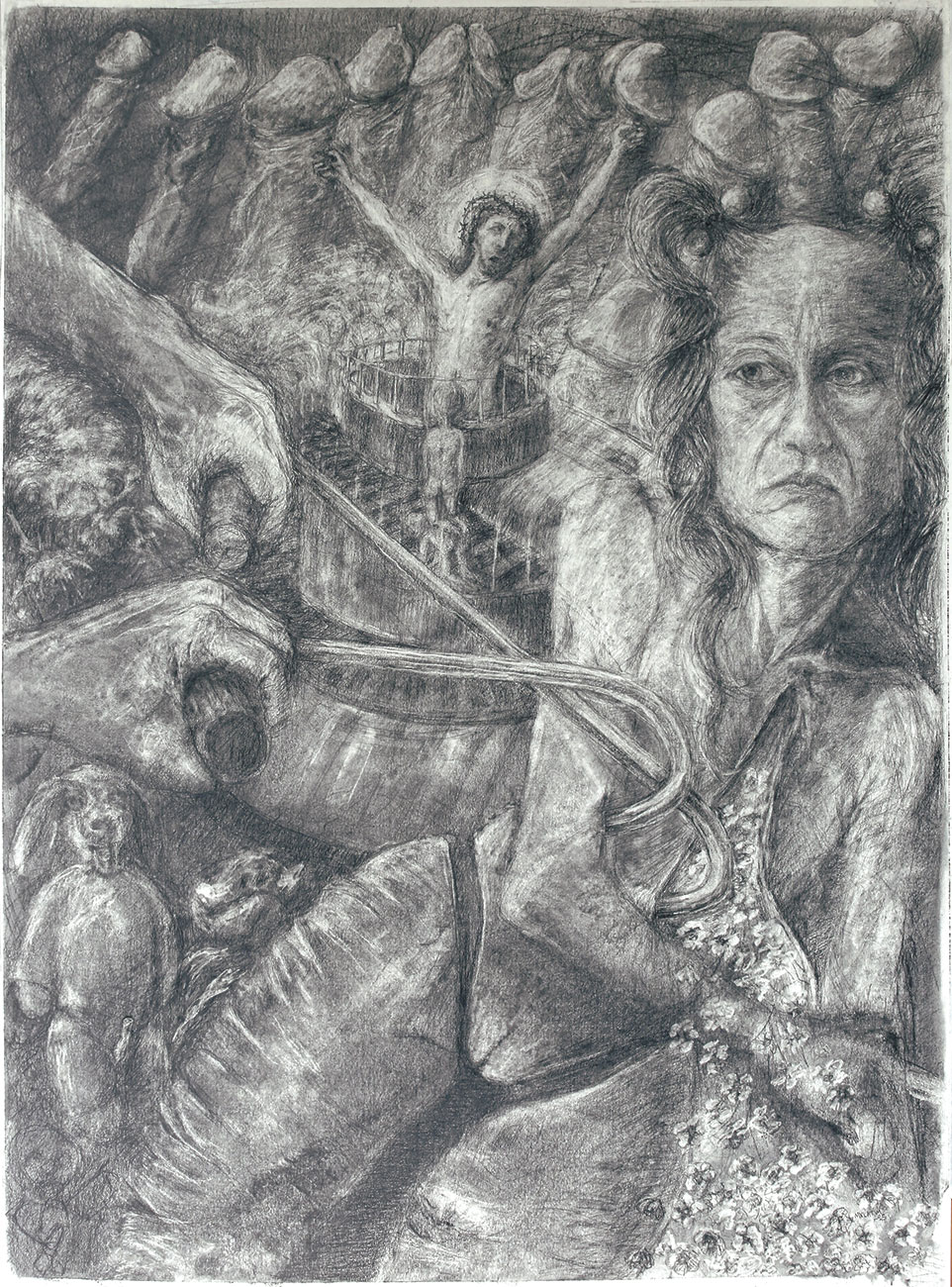 drawing with a figur